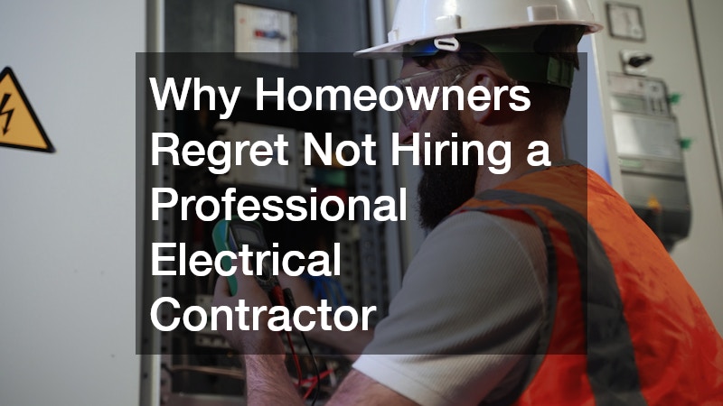 Why Homeowners Regret Not Hiring a Professional Electrical Contractor